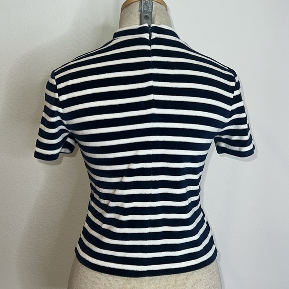 T by Alexander Wang Velour Mock Turtleneck Crop Top - Picture 2 of 4